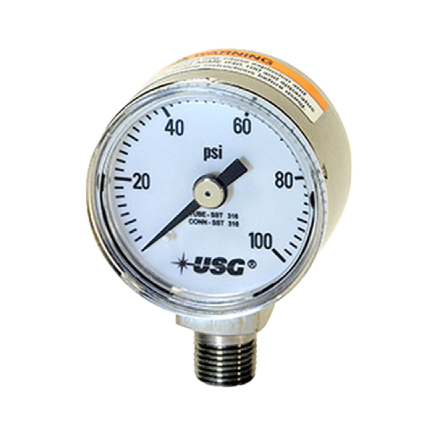 Ametek US Gauge 0-3000 PSI 1/8" NPT 1/5" Analog Pressure Gauge
