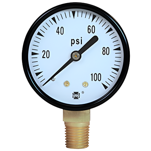 Ametek US Gauge 0-300 PSI 1/4" NPT 2" Analog Pressure Gauge Center Back Mount