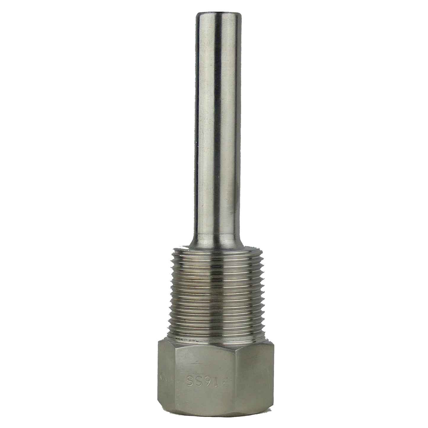 4" Element 3/4" NPT Reotemp Stainless Steel Threaded Thermowell