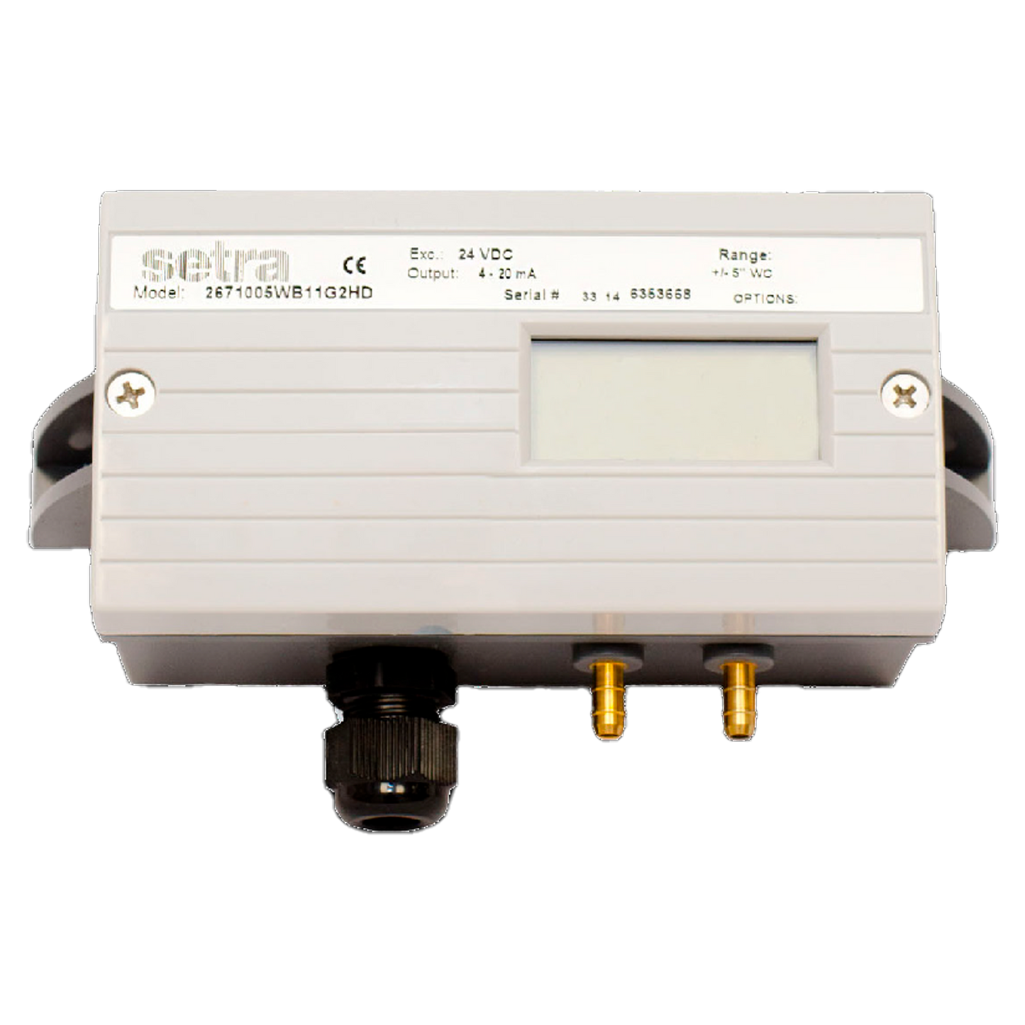 Setra 267 Series +/-0.1" WC Differential Pressure Transducer