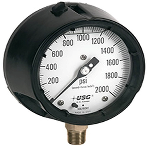 0-600 PSI/Bar 1/2" NPT 4.5" US Gauge Analog Pressure Gauge