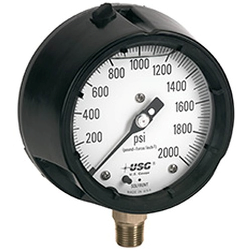 0-30 inHg 1/2" NPT 4.5" US Gauge Analog Pressure Gauge