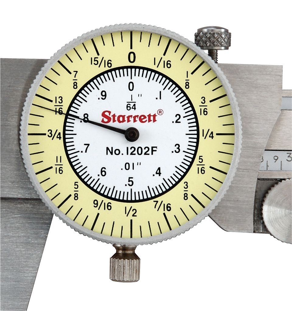 0-6" Starrett 1202F-6 Fractional Dial Caliper