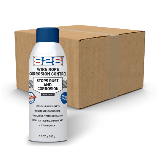 Ship 2 Shore - Wire Rope Corrosion Control, Aerosol Can, 340g (12oz), Case of 12 cans