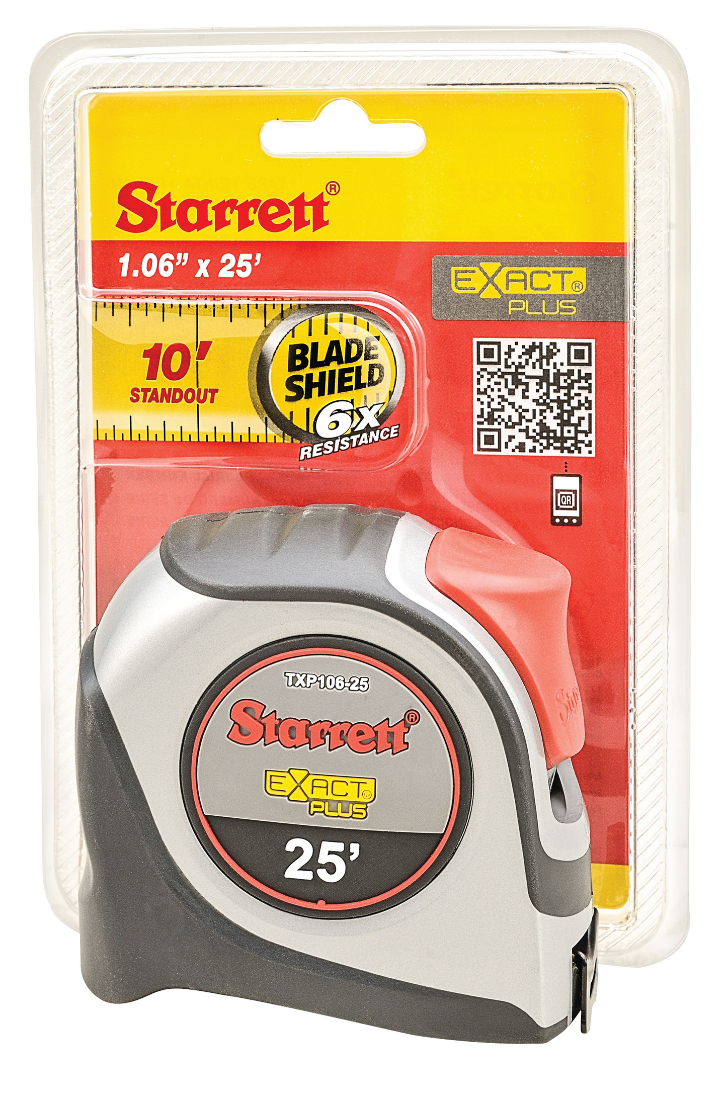 Starrett KTXP106 Series 25' Measuring Tape in package