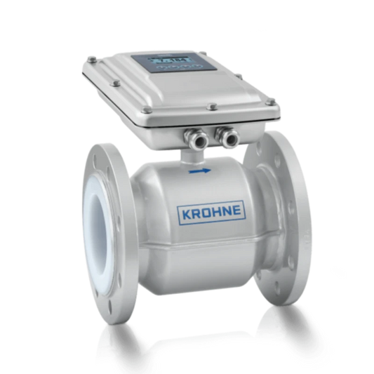 Abrasive Liquid Krohne Optiflux 4100 Electromagnetic Flowmeter